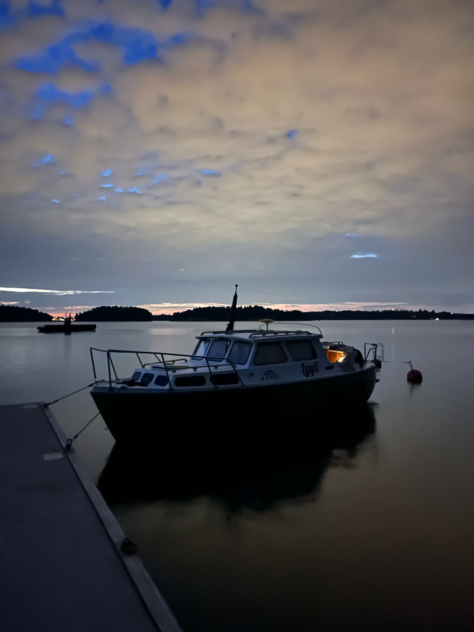 Interior view of Lyyli yacht cabin